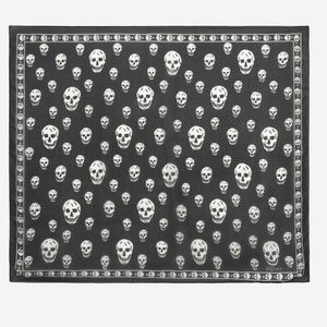 Alexander McQueen Women's Classic Silk Skull Scarf in Black -NWOT